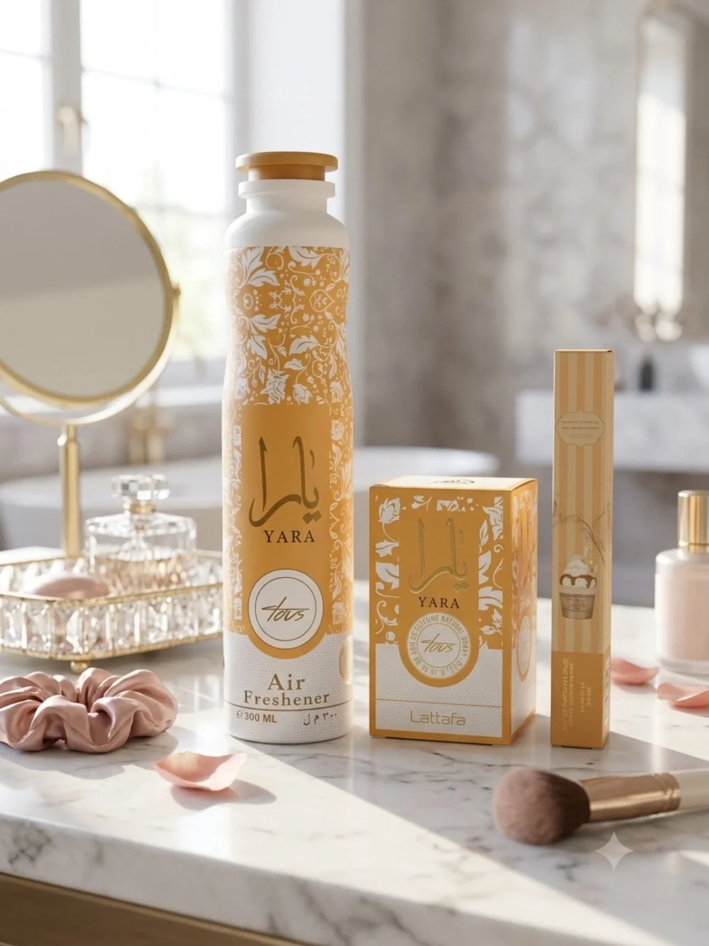 Yara Gold & White Air Freshener Set
